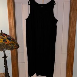 DKNY Black Sleeveless V-Neck Maxi Dress